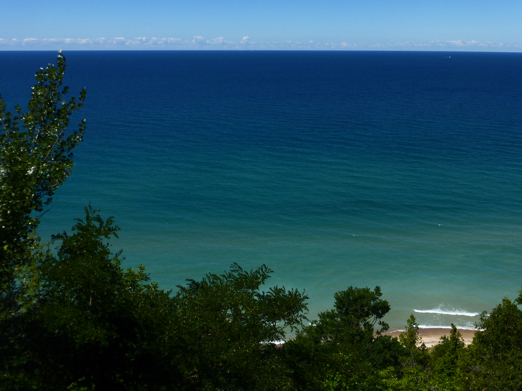 Big Blue Lake Michigan Arcadia, Michigan Flat Earth Bicycle and
