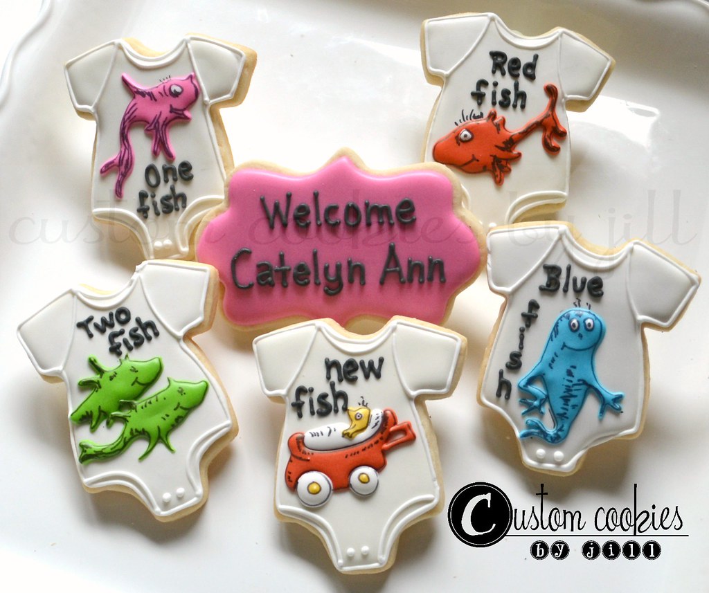 Dr. Seuss Baby Shower Custom Cookies by Jill Flickr