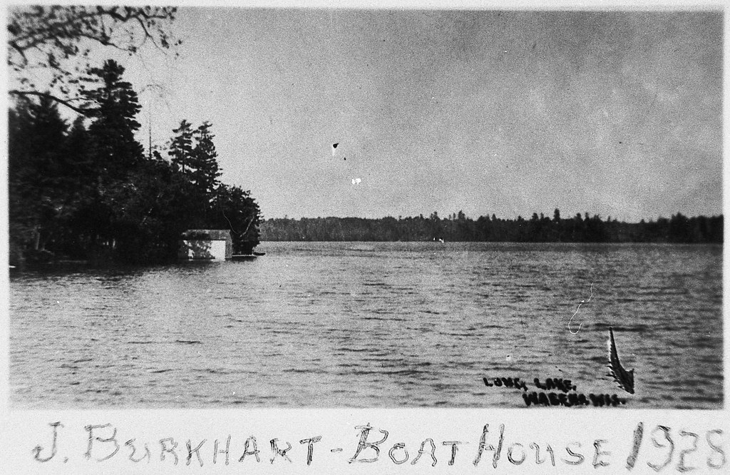TL 1928 Burkhart boat gouse Long Lake Trump History of Wabeno