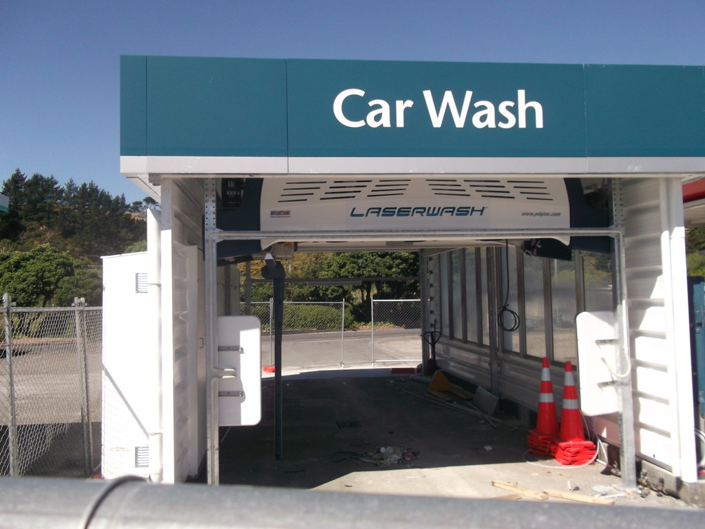 New Porirua Caltex Laserwash 360 being installed The ALEX ELLIS