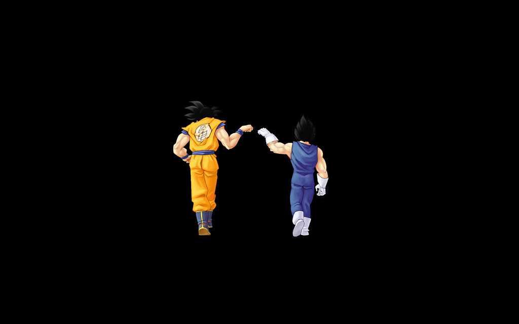 goku vegeta fist bump wongzillathekilla Flickr