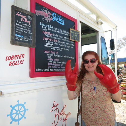 Rusty in lobster claws at the lobster food truck In town f… Flickr