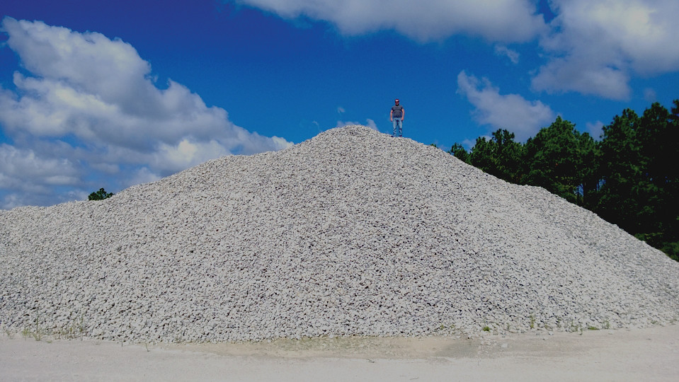 Shell Pile Pile of cleaned fossilized shell at quarry read… Flickr