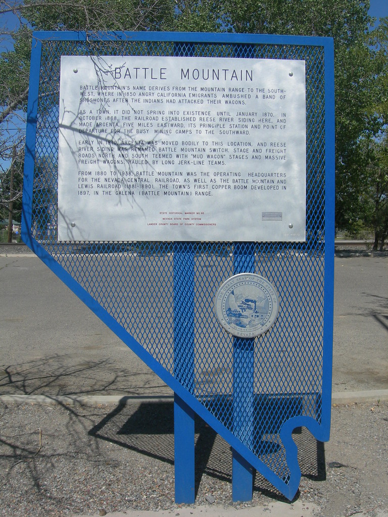 Battle Mountain Historic Marker Battle Mountain, Nevada Flickr