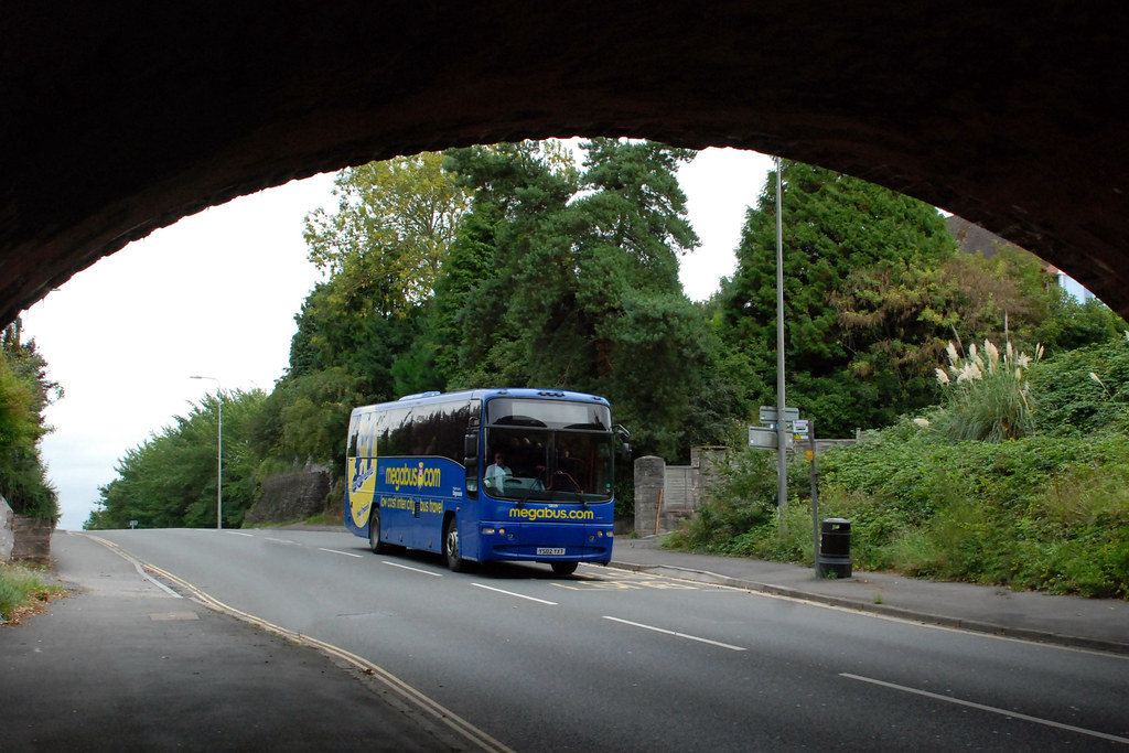 Megabus 53029 approaching Exeter on its way to Plymouth. Eric