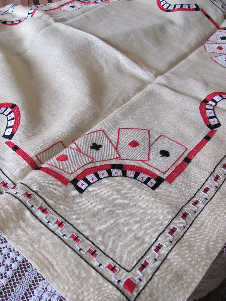 Bridge tablecloth This was on the coffee table when my gra… Flickr