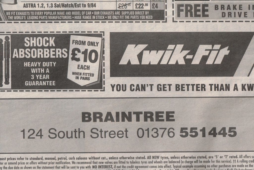 You can't get better than KwikFit SCAN0874 Advert for Kwi… Flickr