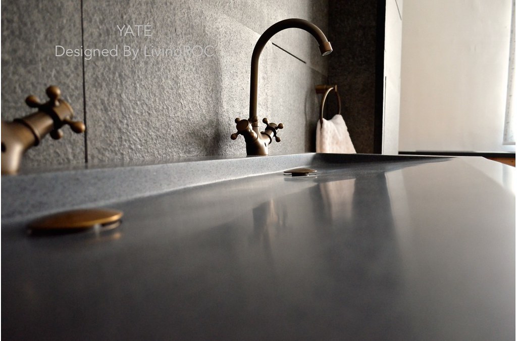 47in Double Trendy trough Gray Granite Bathroom Sink YAT… Flickr