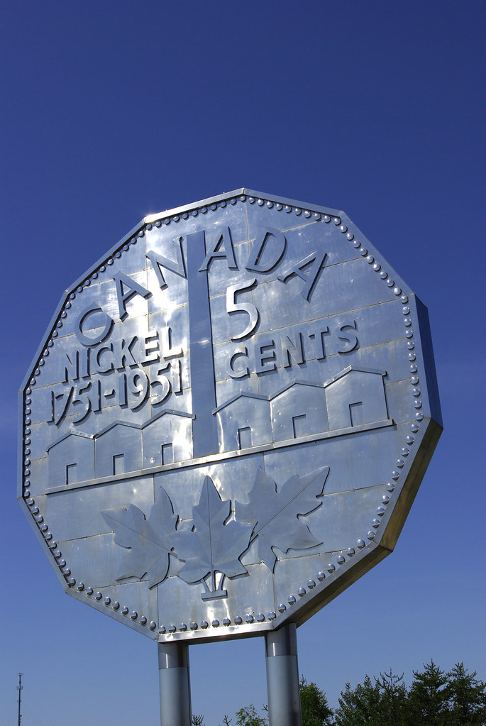 Giant Nickel This 30 meter high replica of a 1951 nickel i… Flickr
