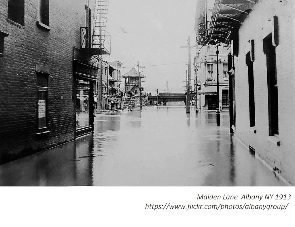 Maiden lane flood 1913 albany ny early 1900s AlbanyGroup Archive Flickr