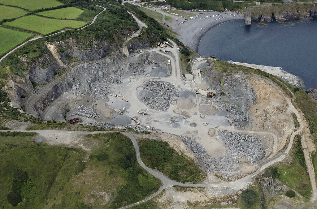 West of England Quarry in Porthoustock Cornwall UK aerial … Flickr