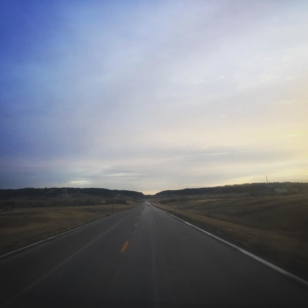 Driving over the only hill in Northwestern South Dakota. Flickr