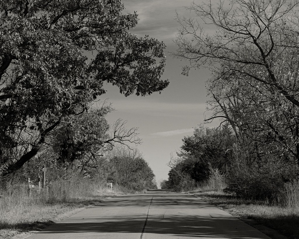 Gently Rising Road Old Highway 51, west of Mannford, Oklah… Wade