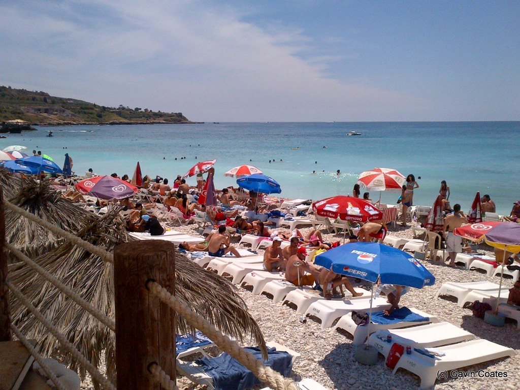 White Stone Beach A rather busy white stone beach outside … Flickr