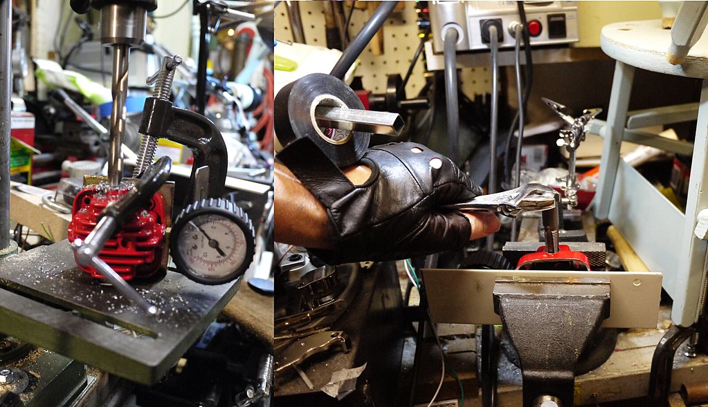 Compressor Repair Drilling and tapping the manifold for a … Flickr