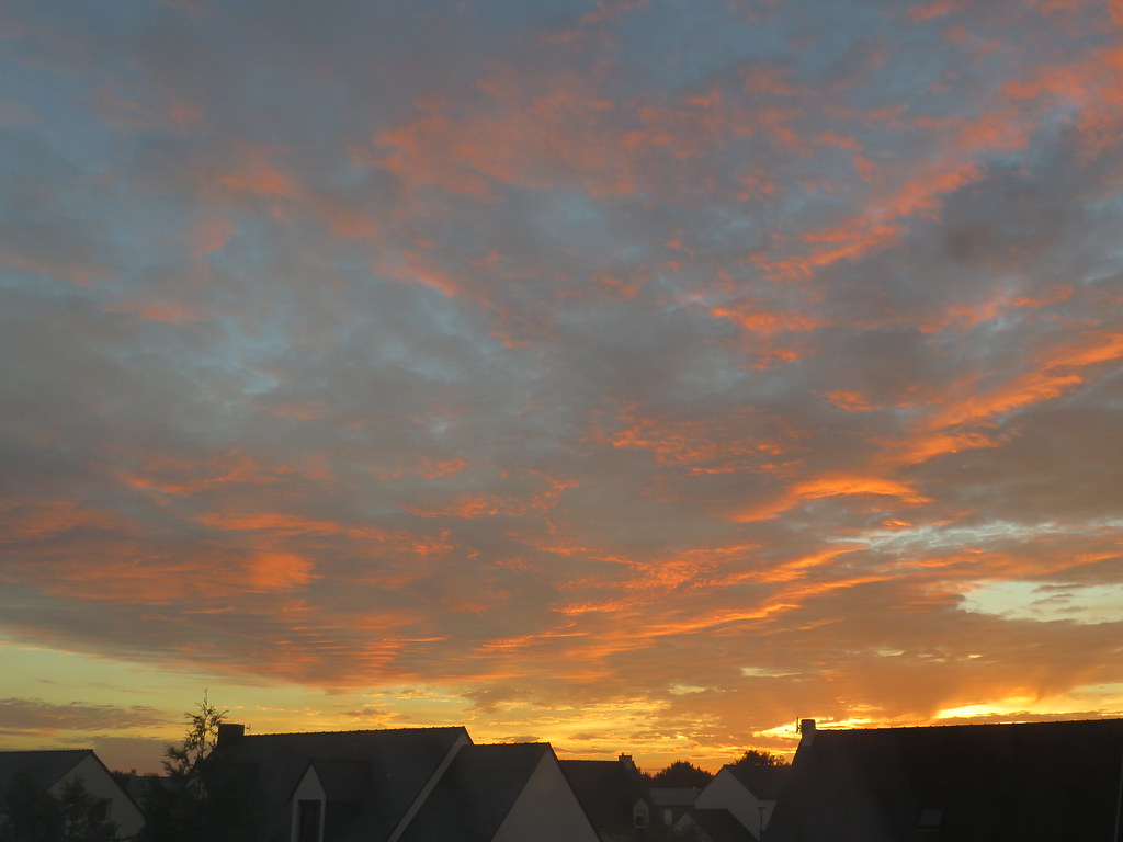 Coucher de soleil près de Nantes, France, le 14/11/2016