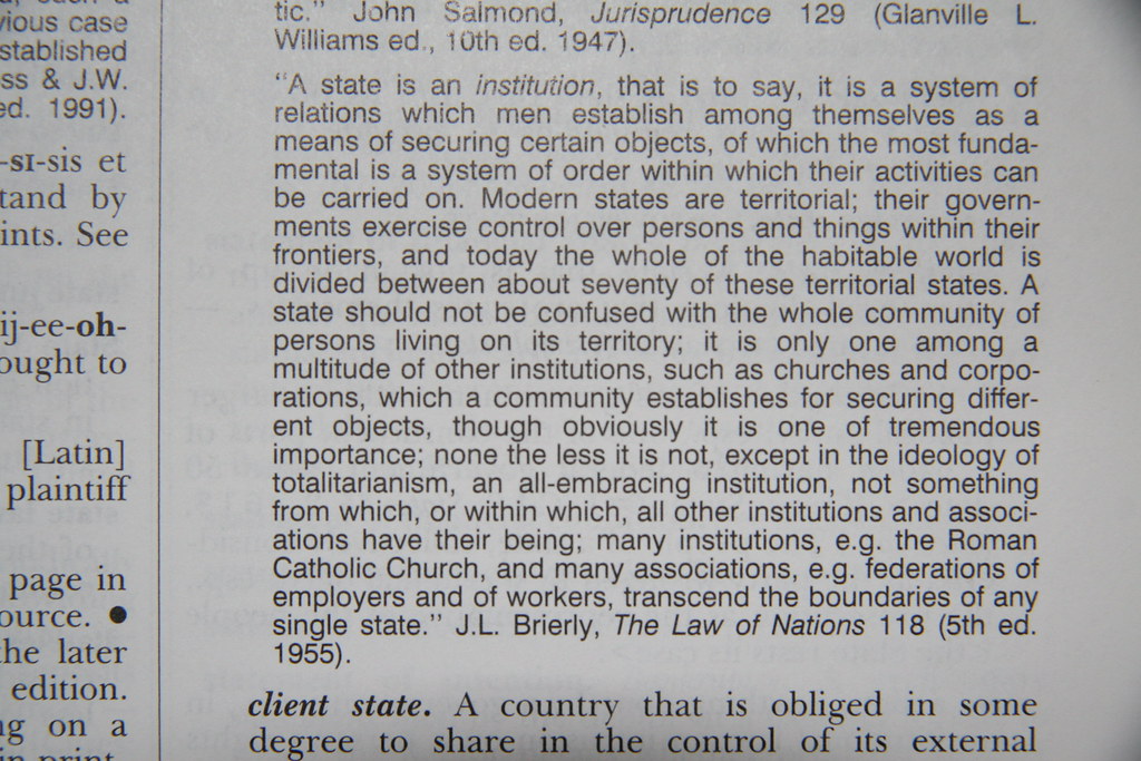 state ; as defined by Black's Law Dictionary, 8th ed. Flickr
