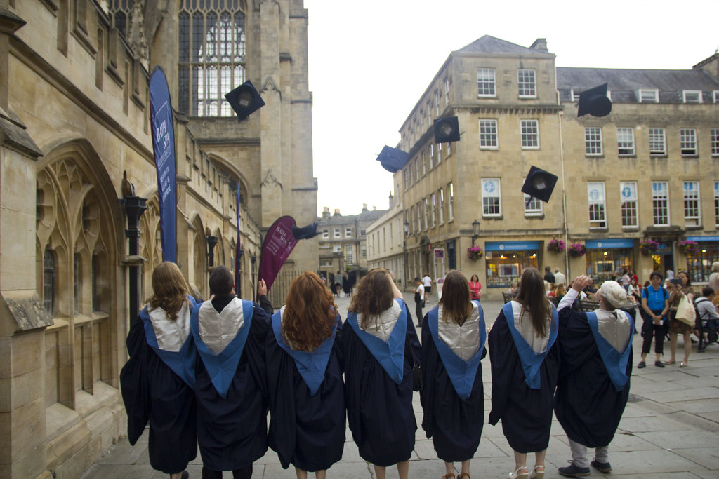 Bath Spa graduate at Bath Abbey, Bath. Rich Wareham Flickr