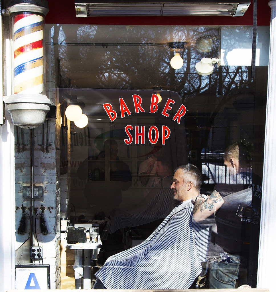 Jan 14 Barber shop ('The Blind Barber') with the door to… Flickr