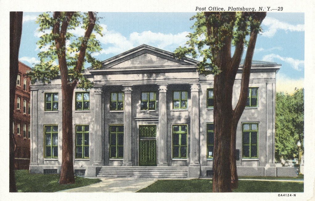 Post Office Plattsburg, New York C.W. Hughes C.T. Americ… Flickr