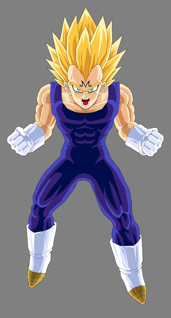SSJ2 Majin Vegeta (Colour 1) by Sunnyboiiii I edited his S… Flickr