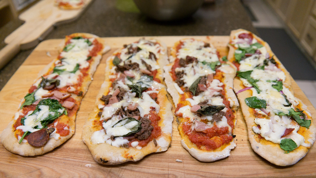 Home Made Brick Oven Pizza on a Cutting Board Nan Palmero Flickr