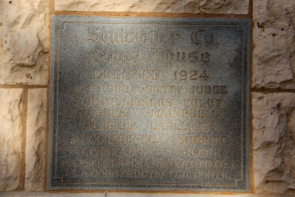 Schleicher County Courthouse Cornerstone (Eldorado, Texas)… Flickr