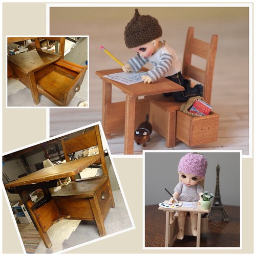 Miniature School Desk The miniature school desk is based o… Flickr
