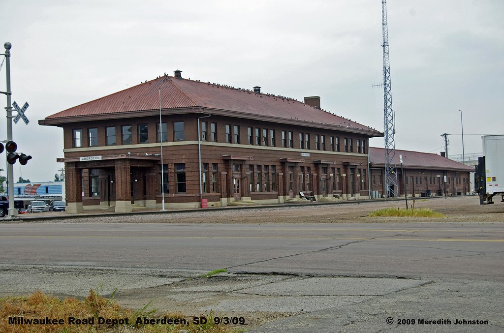 AberdeenSDCM&StP The Milwaukee Road depot in Aberdeen, SD