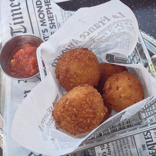 Perfectly fried risotto balls. Cheesy fried goodness madh… Flickr