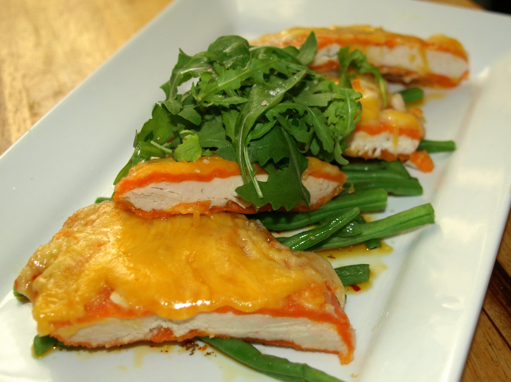 Chicken Parmo Chicken escalope deep fried in breadcrumbs, … Flickr