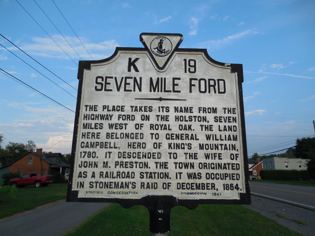 Seven Mile Ford Historic Marker Seven Mile Ford, Virginia Flickr