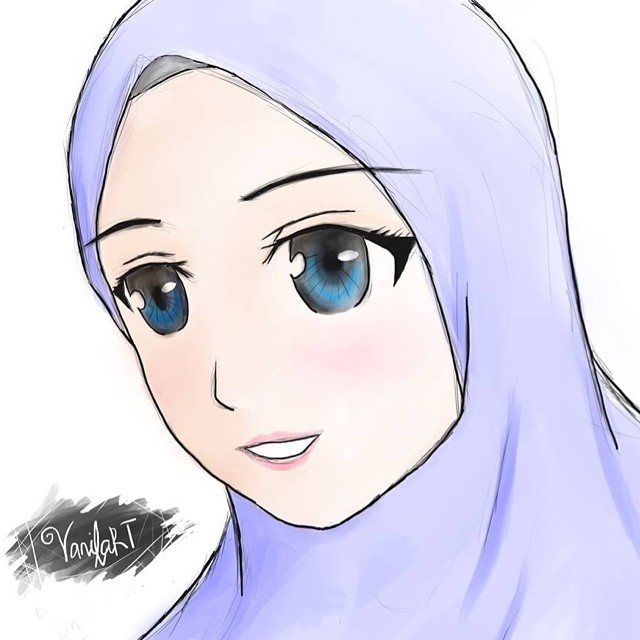 Cara Melukis Orang Perempuan Bertudung / Cara Melukis Wajah Artis