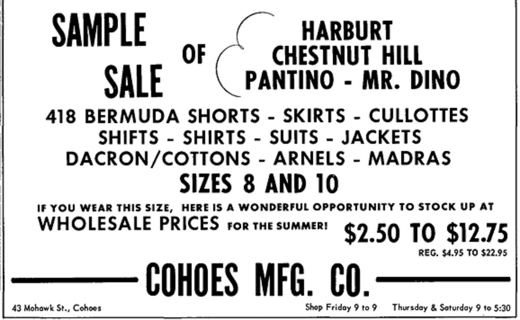 cohoes manufacturing clothing store 1963 albany ny 1960s Flickr