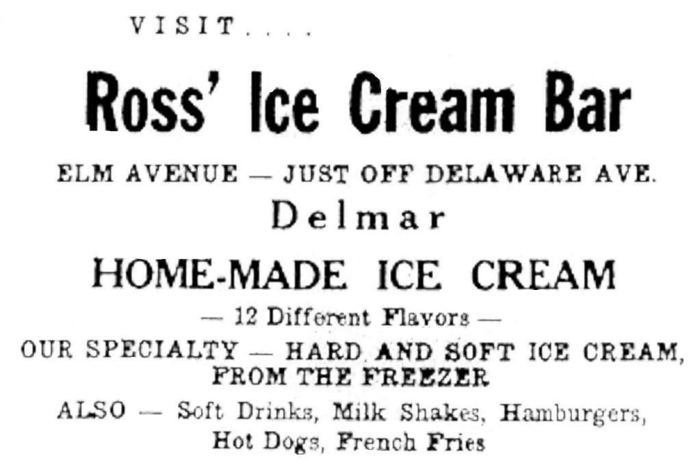 Ross's ice cream bar 1955 Elm ave Delmar albany ny 1950s Flickr