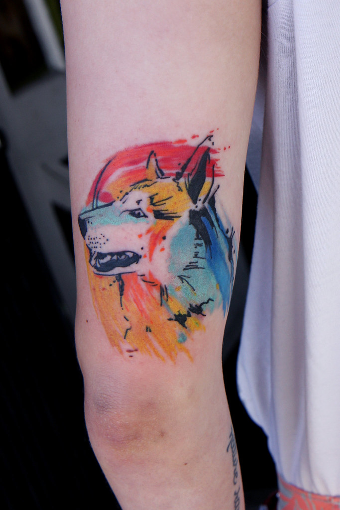 Watercolor Dog Tattoo | I Tattoo At Tattoo Boogaloo, 528 Gre… | Flickr 1024_x_683_jpg