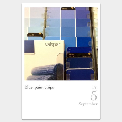 "Blue paint chips". Color collecting for mishmash_debdid… Flickr