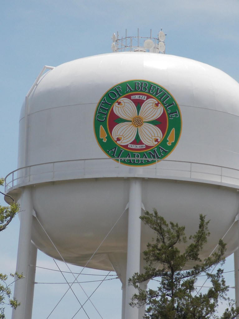 Water Tower with City SealAbbeville, Al. "Abbe" was the… Flickr