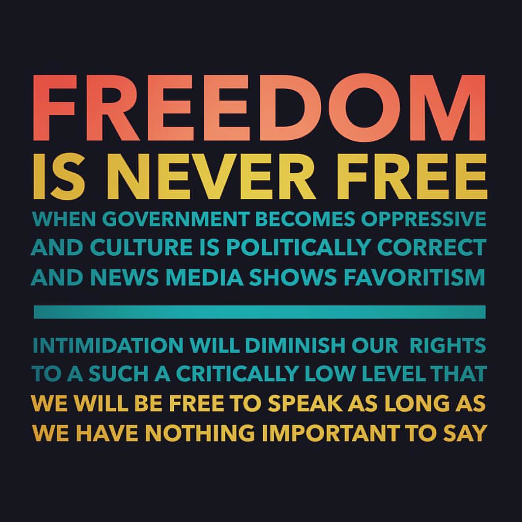 Freedom is never free When government oppressive a… Flickr