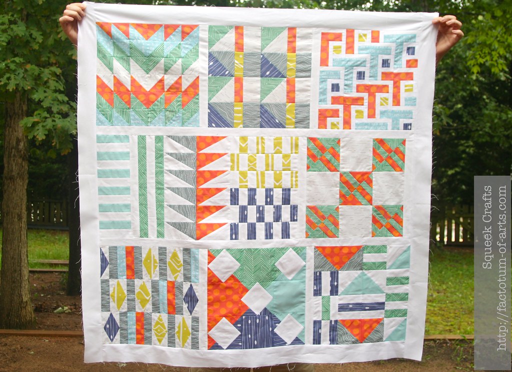 Spoonflower Sampler Quilt Top Finished top. Blogged about … Flickr