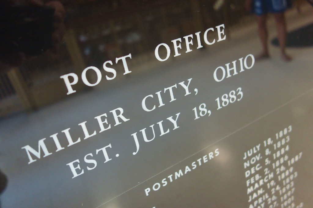 Post Office Post Office sign from Miller City, Ohio found … Flickr