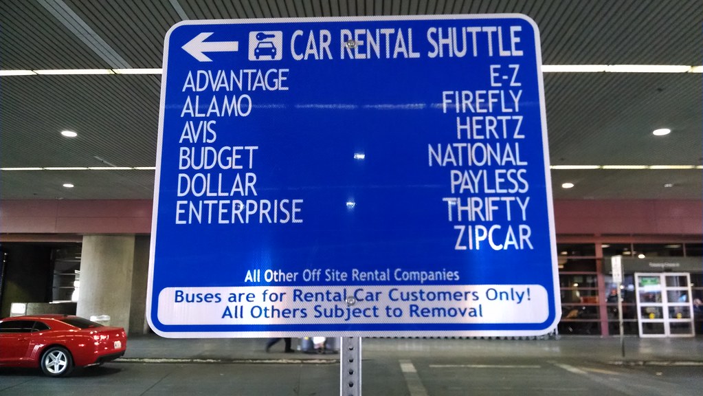 LAX Car Rental Shuttle Sign Buses are for Rental Car Custo… Flickr