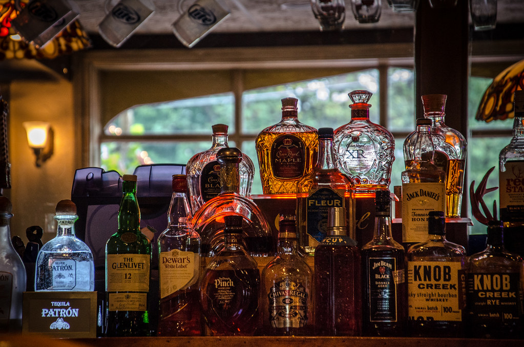 The Top shelf A display of "top shelf" liquor with light s… Flickr