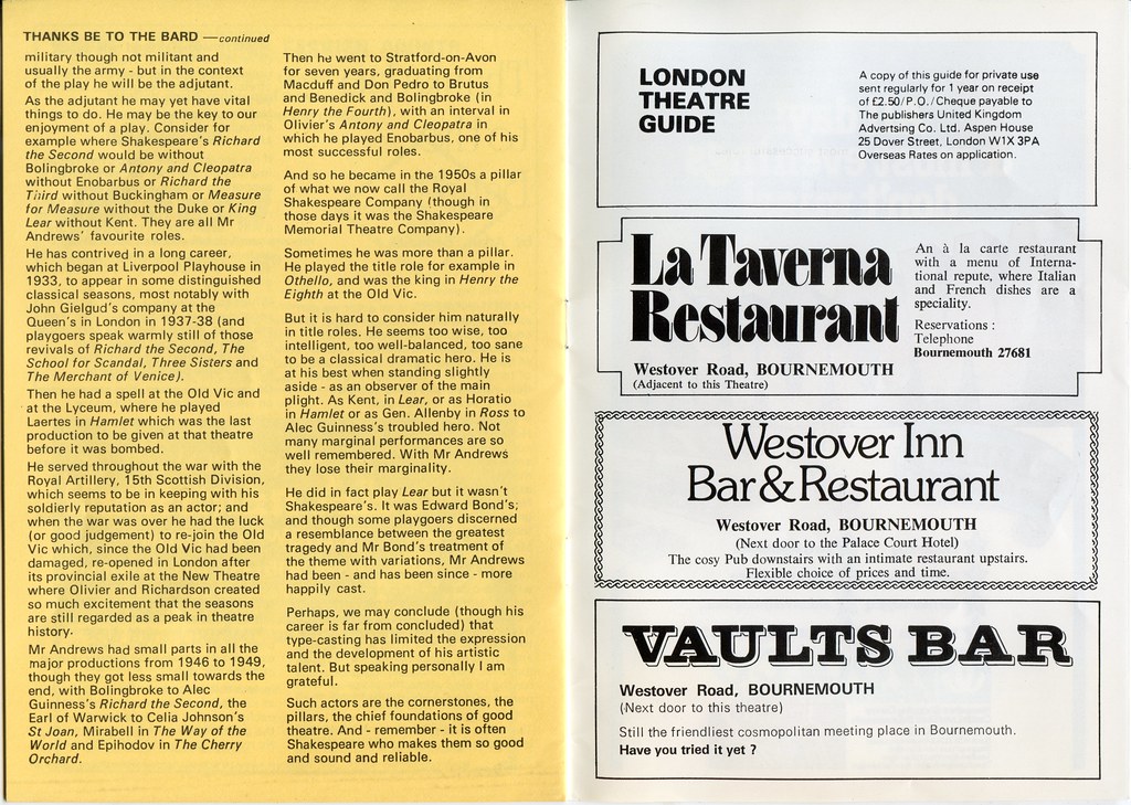 Playhouse Theatre (Little Theatre, Palace Court Theatre, Wessex