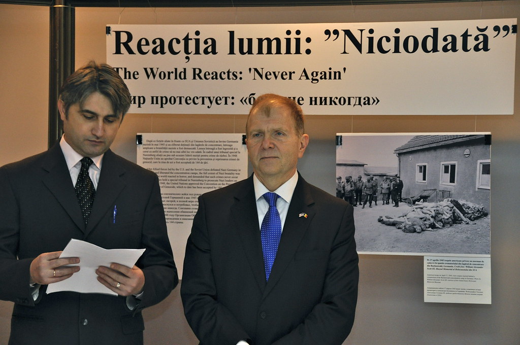 Ambassador William H. Moser Opens Photo Exhibit on Holocaust a photo