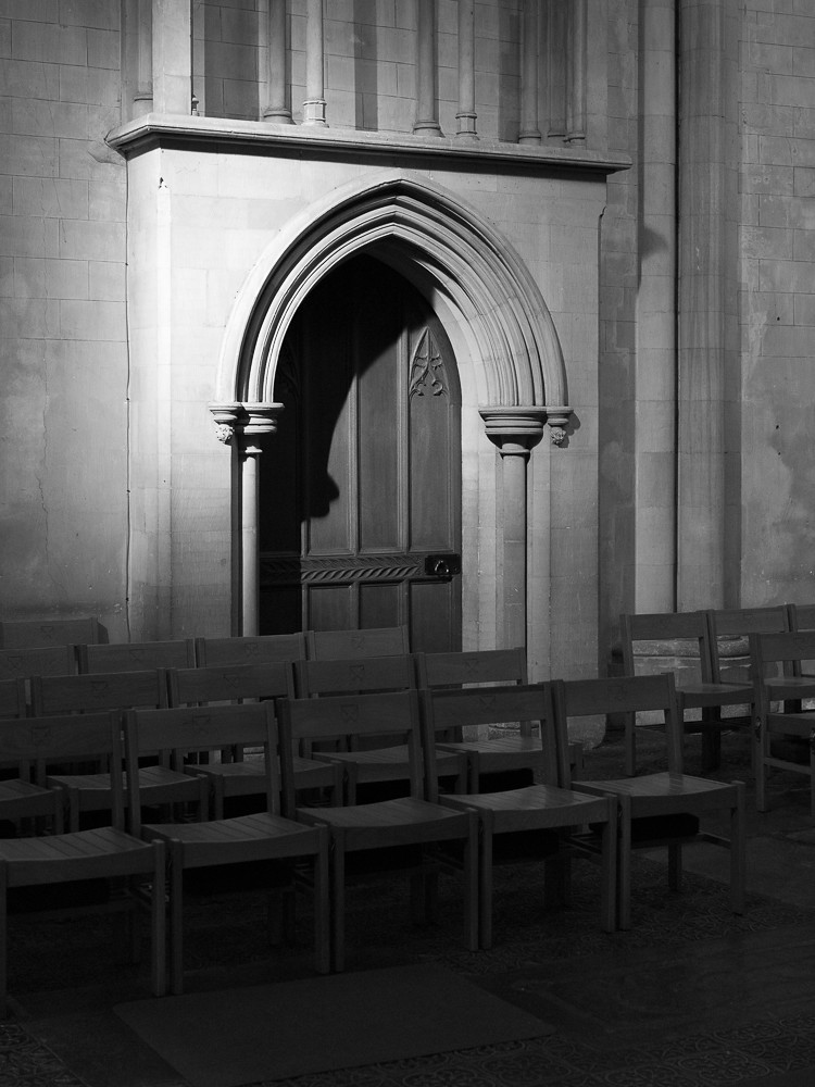 Presbytery Door, St Albans Cathedral A shaft of light illu… Flickr