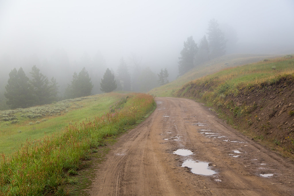 Blacktail Plateau Drive Blacktail Plateau Drive on a foggy… Flickr