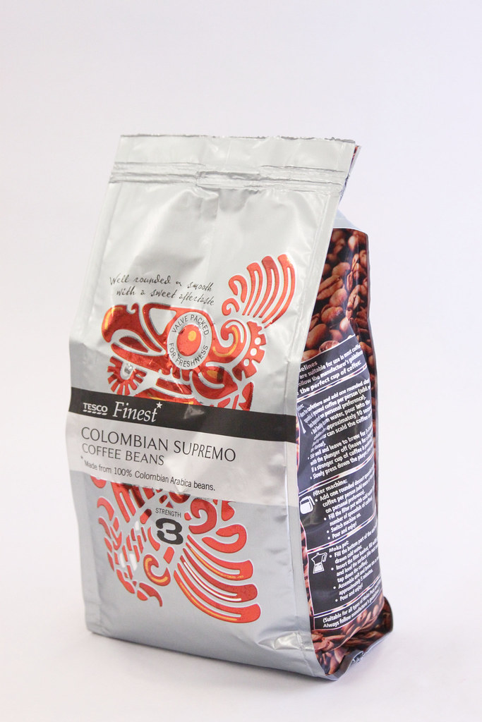 Colombian Supremo, coffee beans, Tesco Finest Tesco ČR Flickr