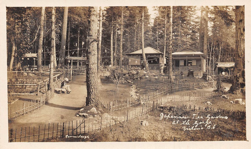 Postcard Japanese Tea Gardens, Park, Victoria, BC, c… Flickr