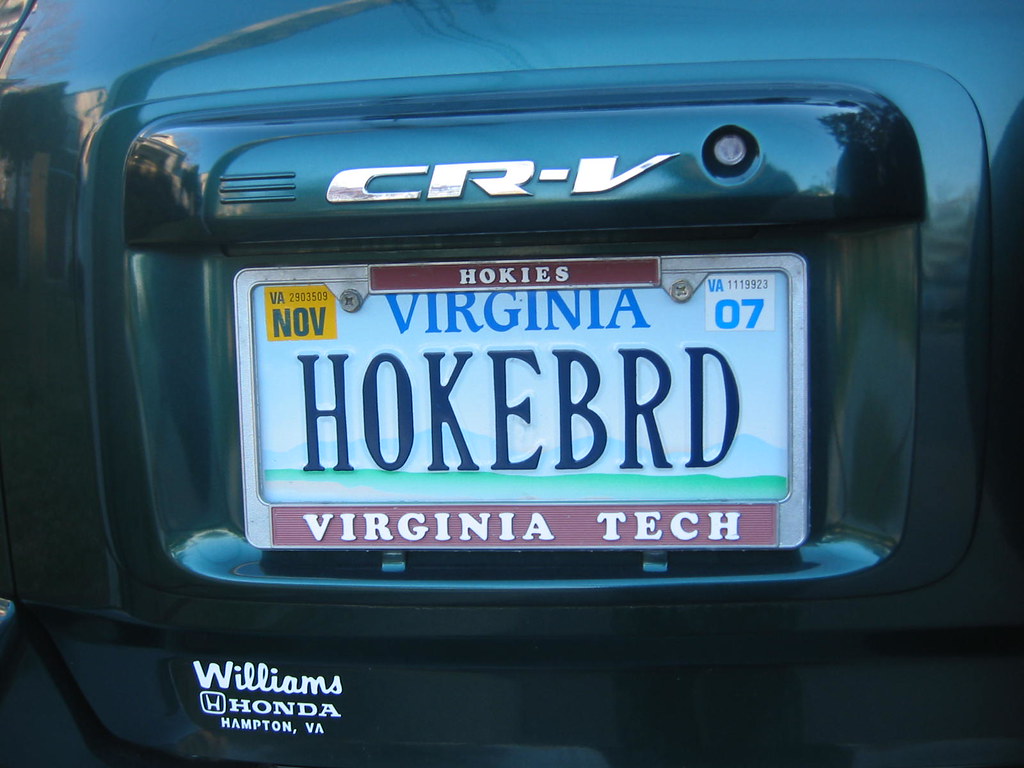 Vanity Plates Virginia has vanity plates on about 1 out of… Flickr